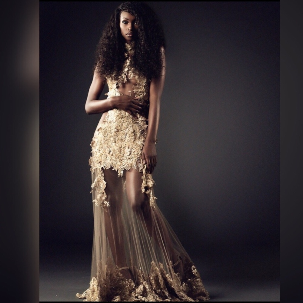 Gold Lace Gown